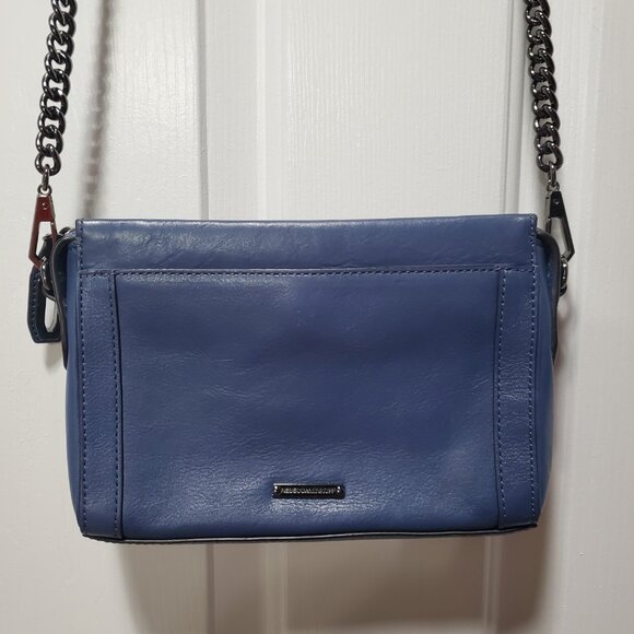 Rebecca Minoff Blue Leather Crossbody - Picture 3 of 6